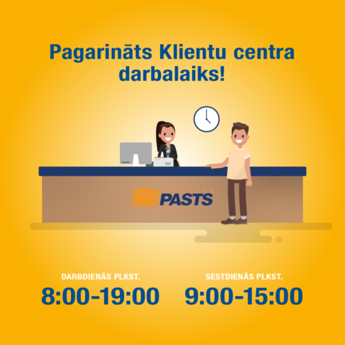 Latvijas Pasta Klientu centrs pagarina darbalaiku un uz klientu zvaniem atbild arī sestdienās