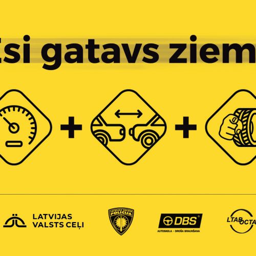 Savlaicīgi aprīkojiet auto ar ziemas riepām!