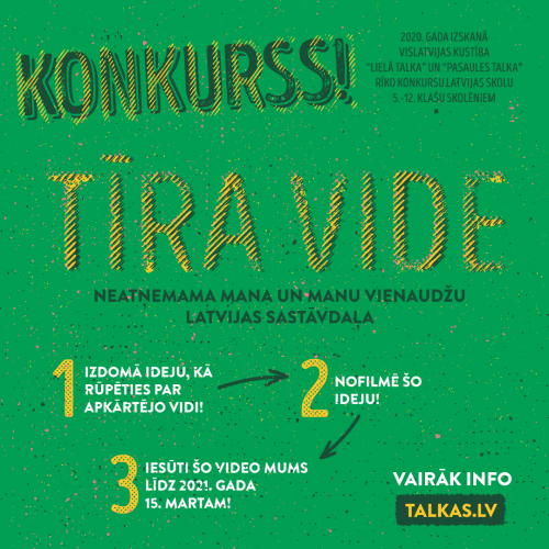 Lielā Talka izsludina konkursu skolēniem – kļūsti par idejas nesēju zaļas, tīras Latvijas un pasaules veidošanā