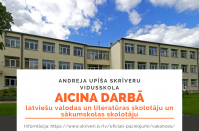 Andreja Upīša Skrīveru vidusskola aicina darbā skolotājus